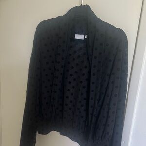 Vintage Anthropologie Black Polka Dot Sheer jacket